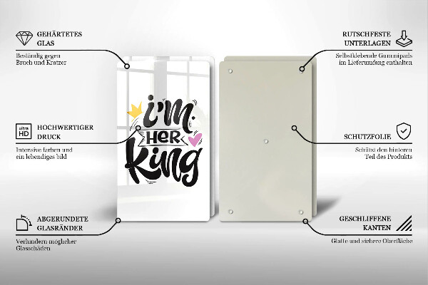 Copri piano cottura in vetro Iscrizione frase