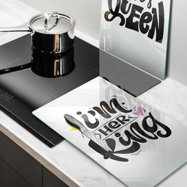 Copri piano cottura in vetro Iscrizione frase