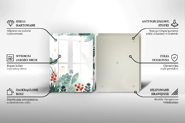 Copri piano cottura in vetro Foglie ad acquerello