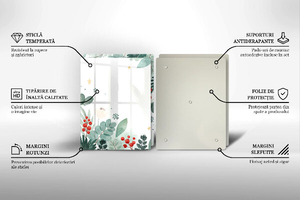 Copri piano cottura in vetro Foglie ad acquerello