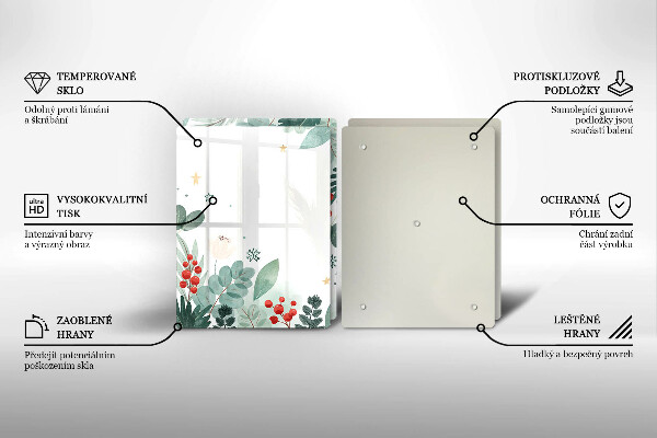 Copri piano cottura in vetro Foglie ad acquerello