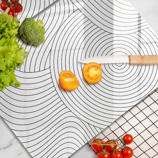 Copertura piano cottura Astrazione delle linee nere