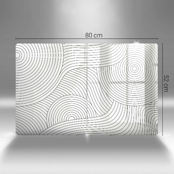 Copertura piano cottura Astrazione delle linee nere
