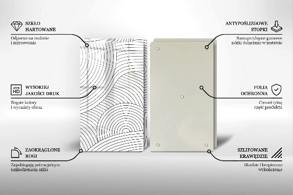Copertura piano cottura Astrazione delle linee nere