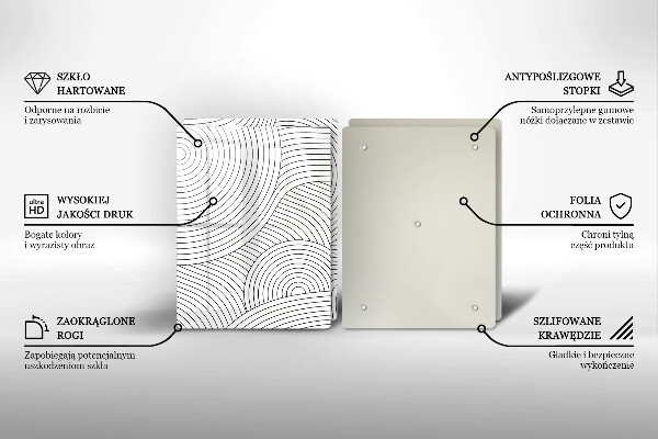 Copertura piano cottura Astrazione delle linee nere