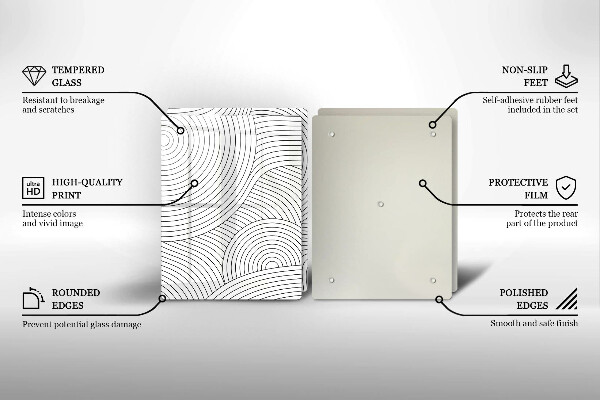 Copertura piano cottura Astrazione delle linee nere