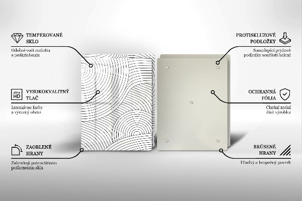Copertura piano cottura Astrazione delle linee nere