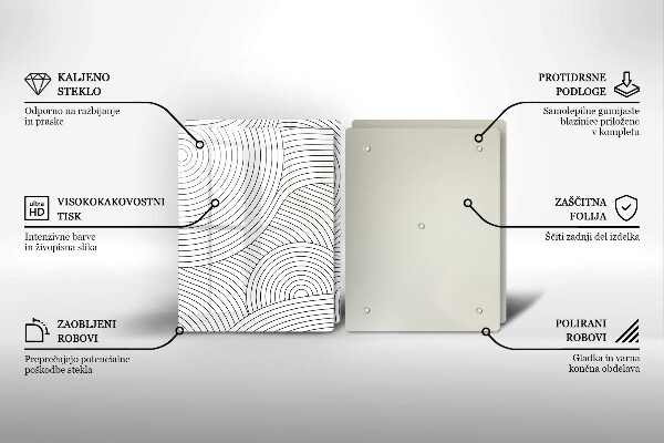 Copertura piano cottura Astrazione delle linee nere