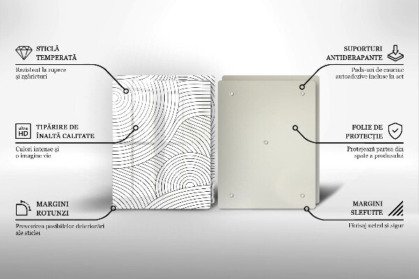 Copertura piano cottura Astrazione delle linee nere