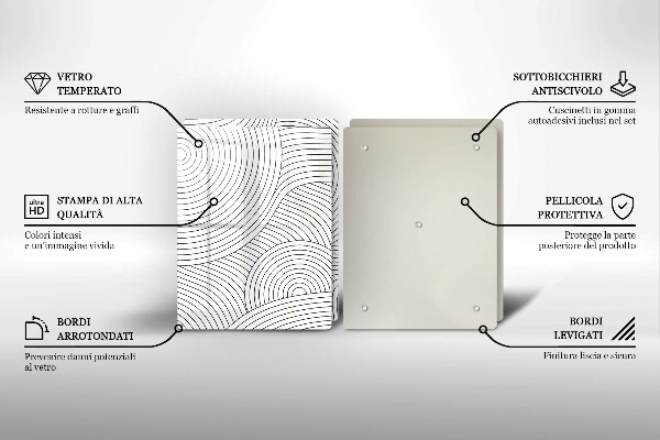 Copertura piano cottura Astrazione delle linee nere