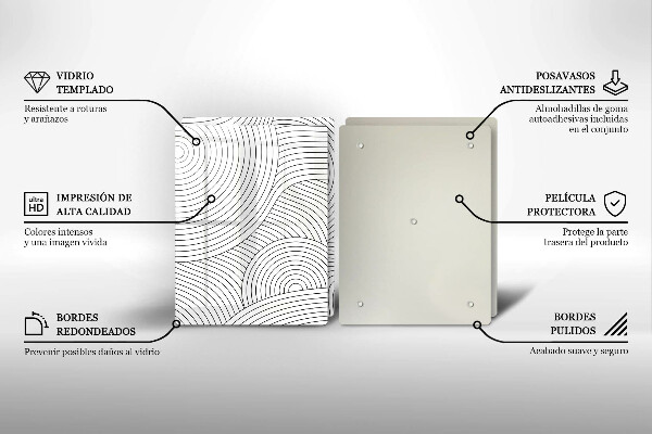 Copertura piano cottura Astrazione delle linee nere