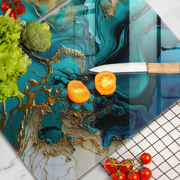 Copri piano cottura Astrazione turchese