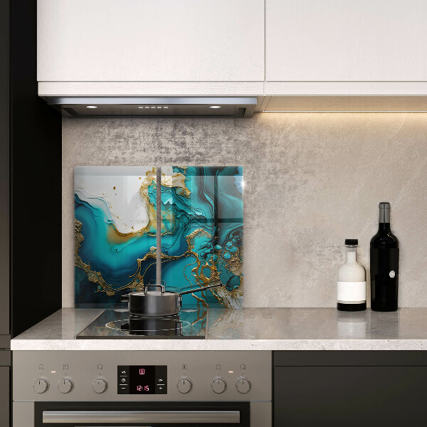 Copri piano cottura Astrazione turchese