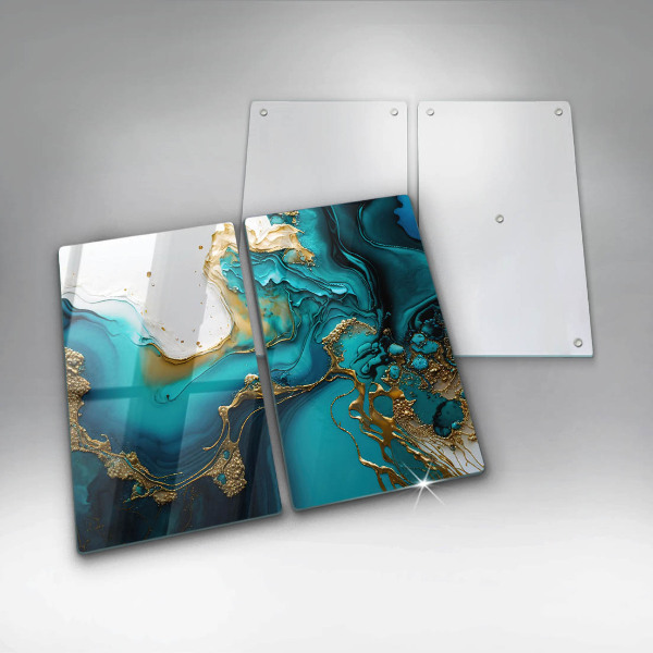 Copri piano cottura Astrazione turchese