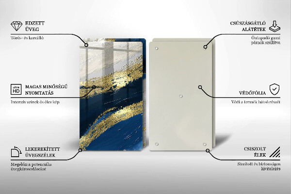 Copri piano cottura Texture con oro