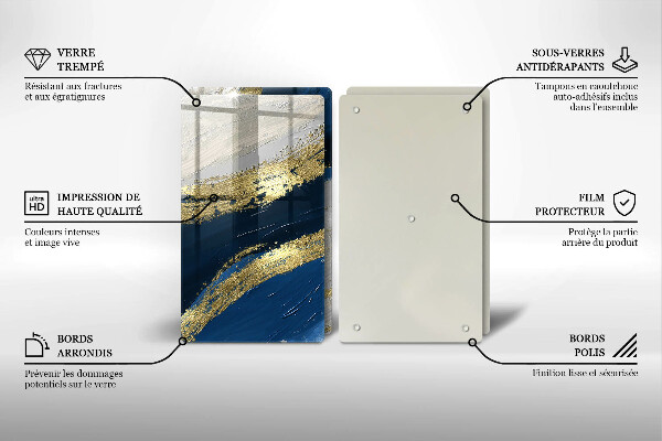 Copri piano cottura Texture con oro