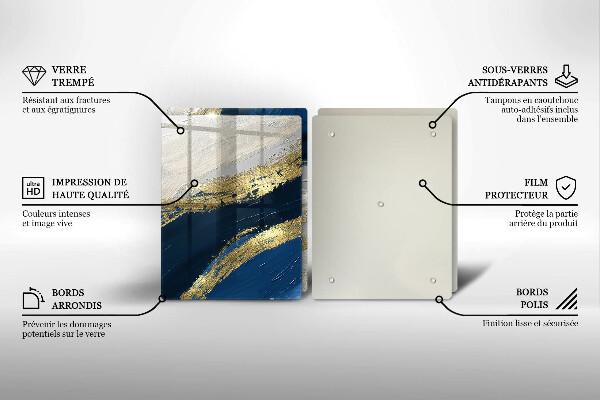 Copri piano cottura Texture con oro