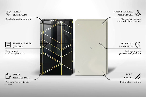 Copri piano cottura Triangoli astratti