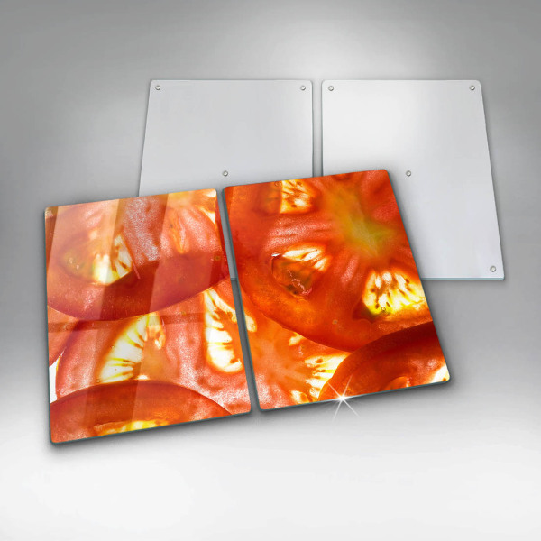 Copri piano cottura Una fetta di pomodoro rosso