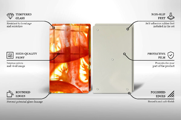 Copri piano cottura Una fetta di pomodoro rosso