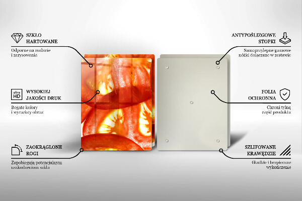 Copri piano cottura Una fetta di pomodoro rosso