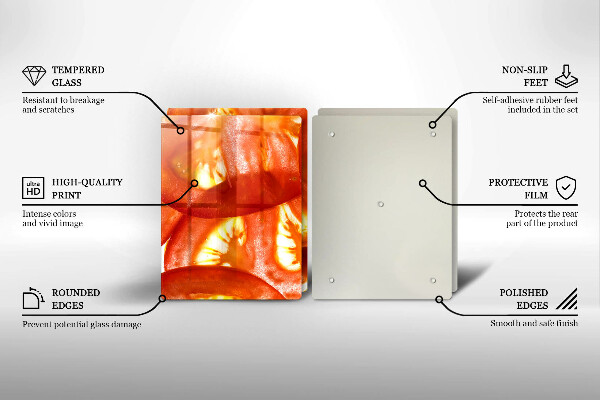 Copri piano cottura Una fetta di pomodoro rosso