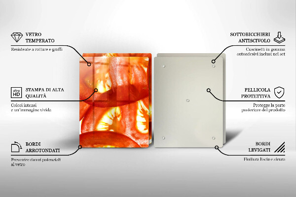 Copri piano cottura Una fetta di pomodoro rosso