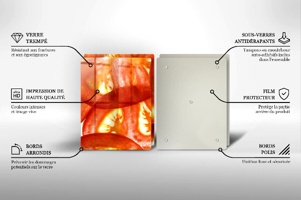 Copri piano cottura Una fetta di pomodoro rosso