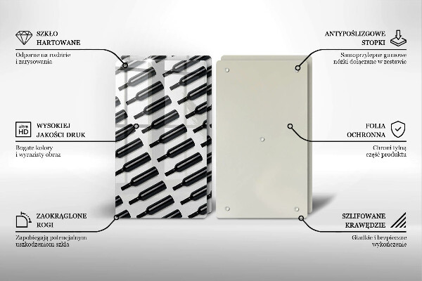 Copri piano cottura Bottiglie di vino nere