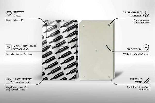 Copri piano cottura Bottiglie di vino nere