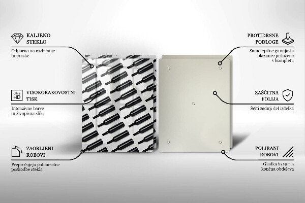 Copri piano cottura Bottiglie di vino nere