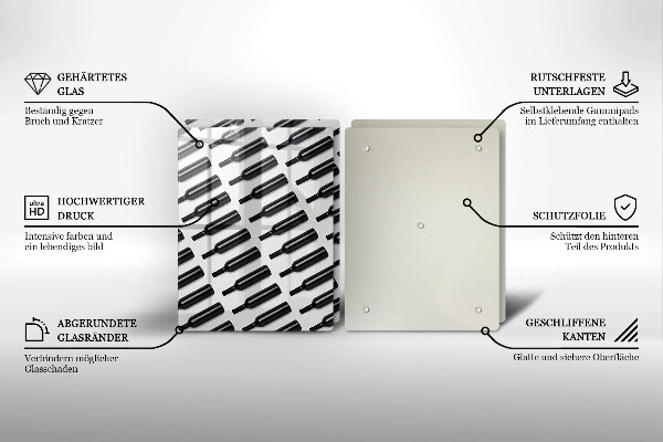 Copri piano cottura Bottiglie di vino nere