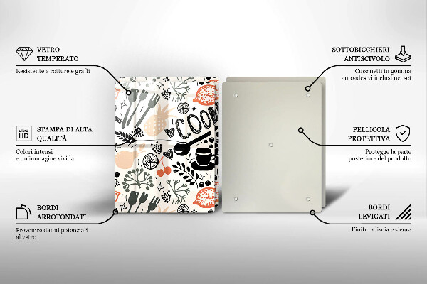 Copri piano cottura Motivo della cucina dei cartoni animati