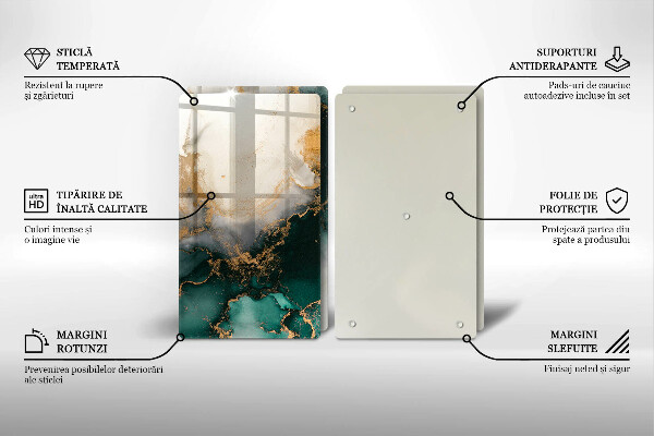 Copri piano cottura Marmo multicolore