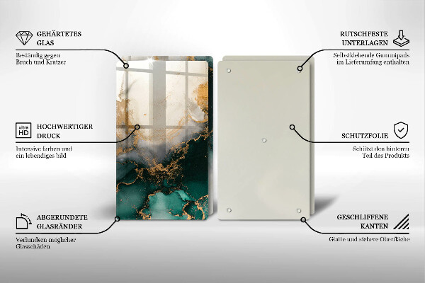 Copri piano cottura Marmo multicolore