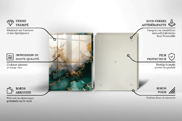 Copri piano cottura Marmo multicolore