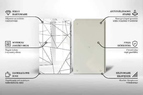 Copri piano cottura Triangoli bianchi