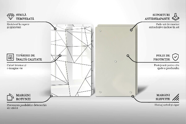Copri piano cottura Triangoli bianchi
