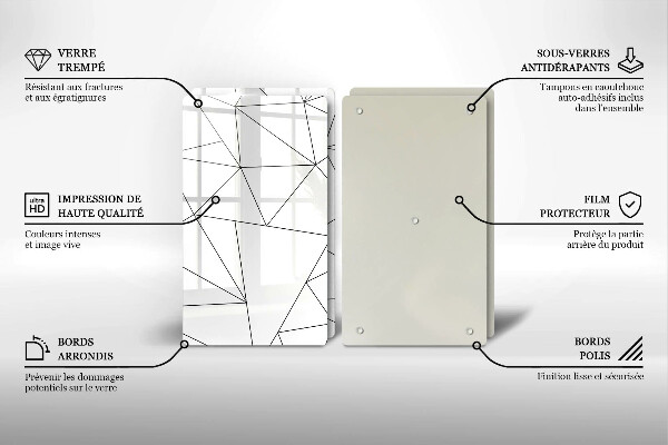 Copri piano cottura Triangoli bianchi