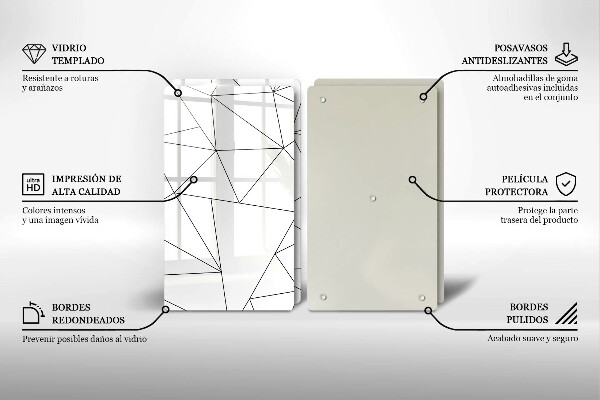 Copri piano cottura Triangoli bianchi