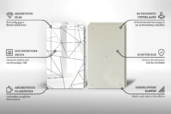 Copri piano cottura Triangoli bianchi