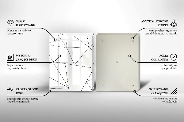 Copri piano cottura Triangoli bianchi