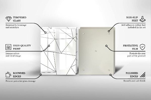 Copri piano cottura Triangoli bianchi