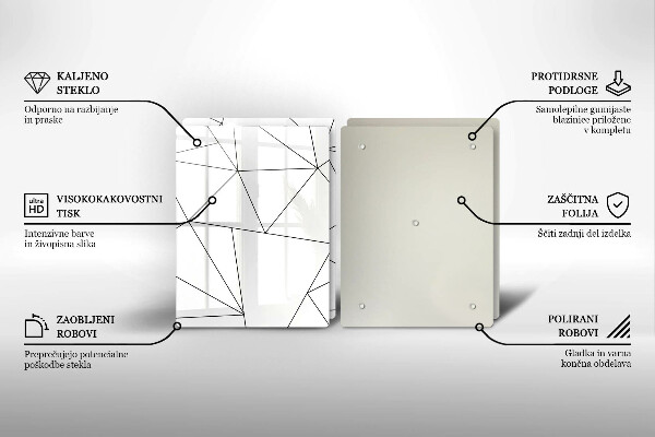 Copri piano cottura Triangoli bianchi
