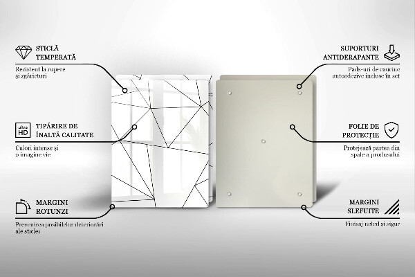 Copri piano cottura Triangoli bianchi