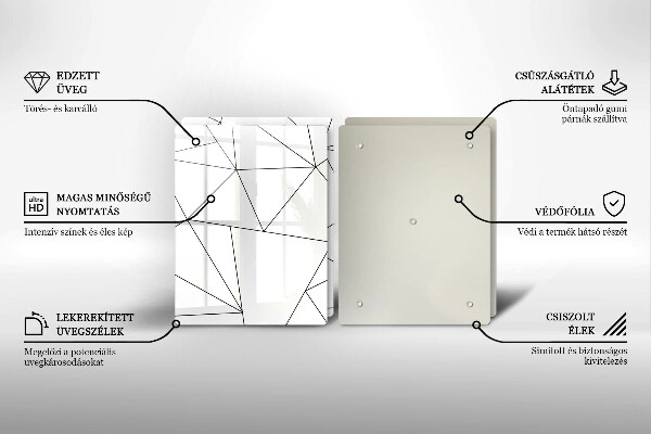 Copri piano cottura Triangoli bianchi