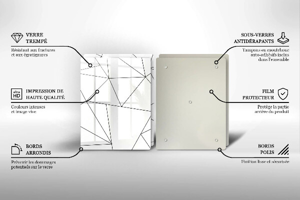Copri piano cottura Triangoli bianchi