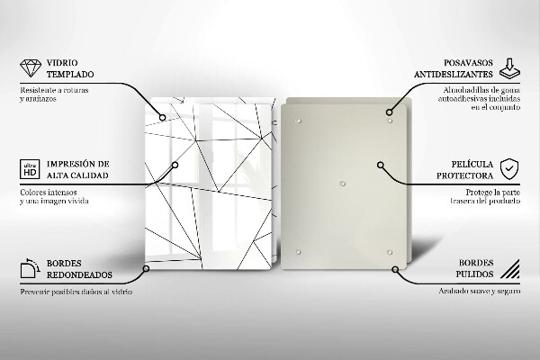 Copri piano cottura Triangoli bianchi