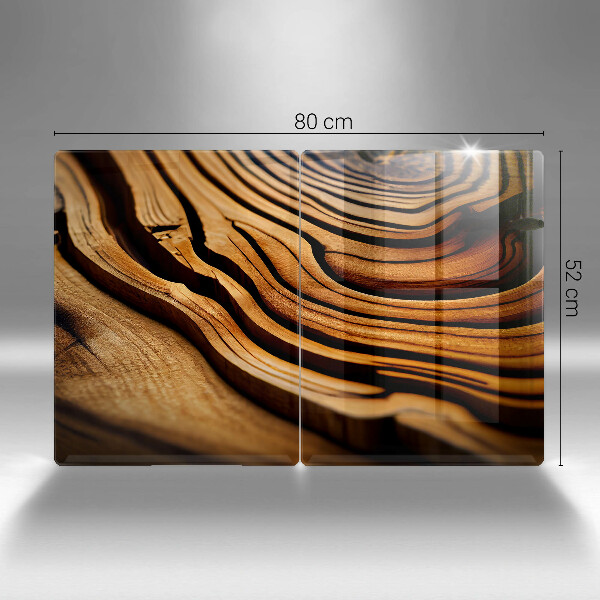 Copri piano cottura Ceppo di legno