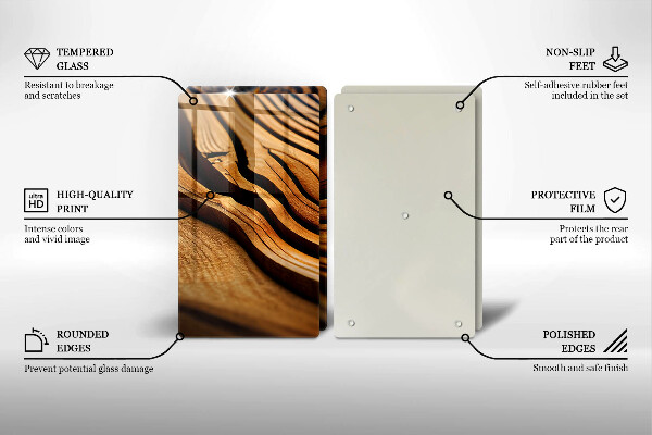 Copri piano cottura Ceppo di legno